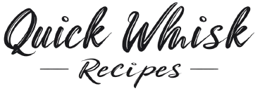 Quick Whisk Recipes elegant handwritten text logo