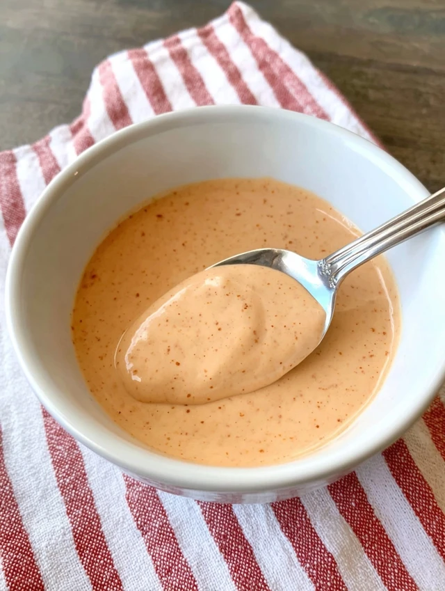 Homemade creamy burger sauce inspired by Big Mac sauce