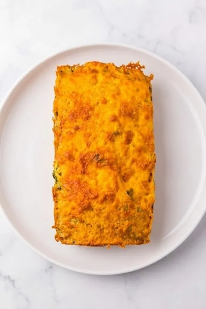 cheesy dill pickle bread loaf on white plate top view